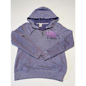Pink Victoria's Secret Zip Up Hoodie Purple LOVE PINK Spell Out  Size XS TP XP